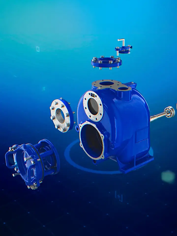 Industrial pump 3D product animation